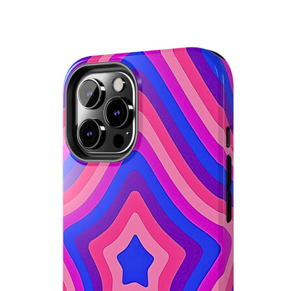 Funda resistente para teléfono con diseño de estrella retro | Estética