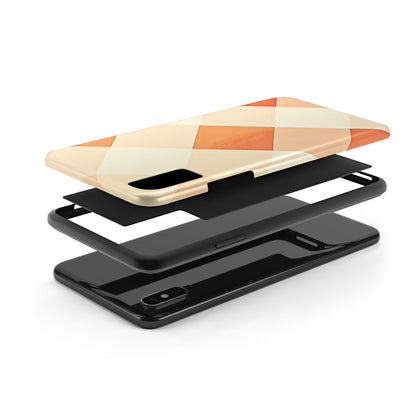 Pastel Minimalist Two-Tone Checkerboard Tough Phone Case | Aesthetic