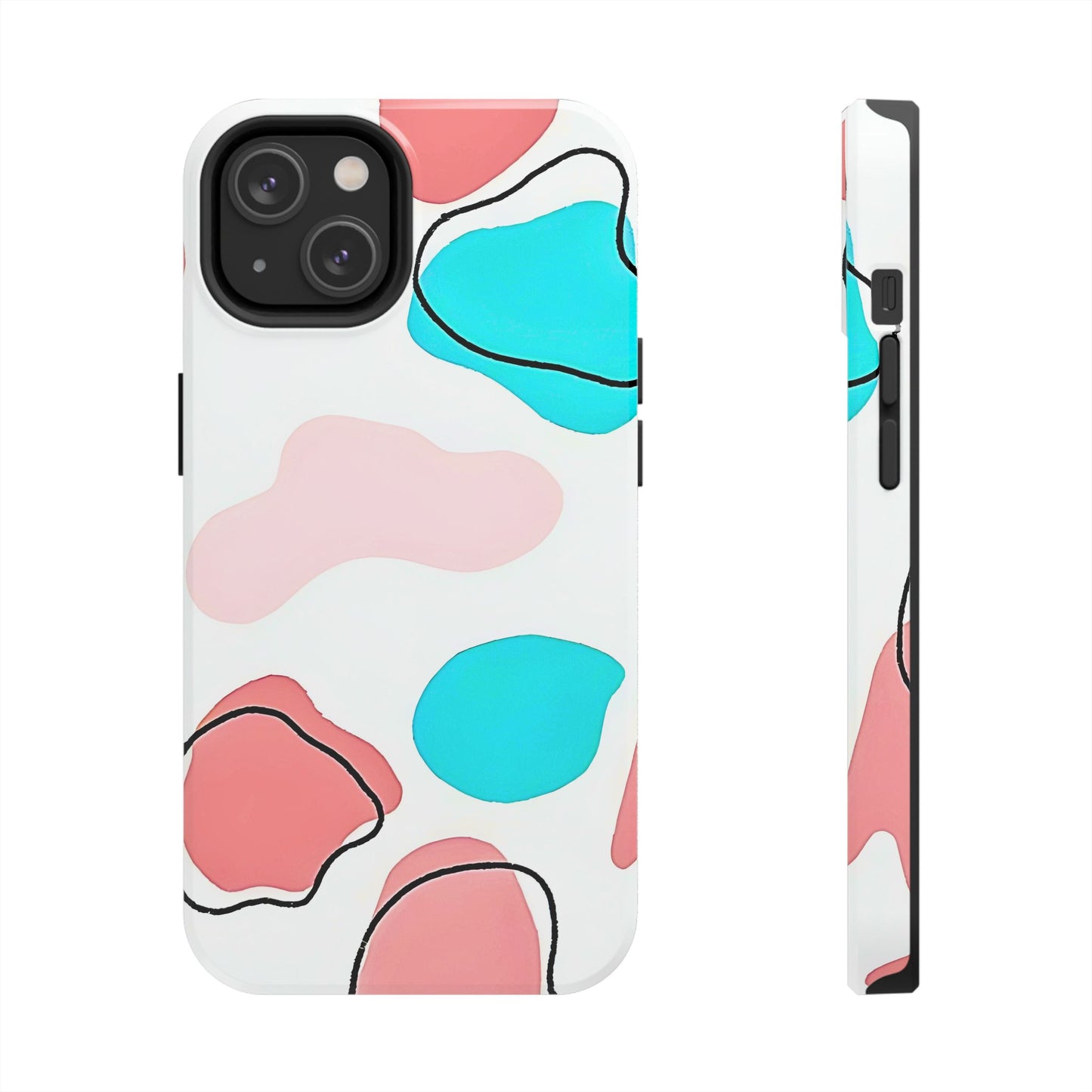 Abstract Shapes Preppy Pastel Style (Version 1) Tough Phone Case | Aesthetic