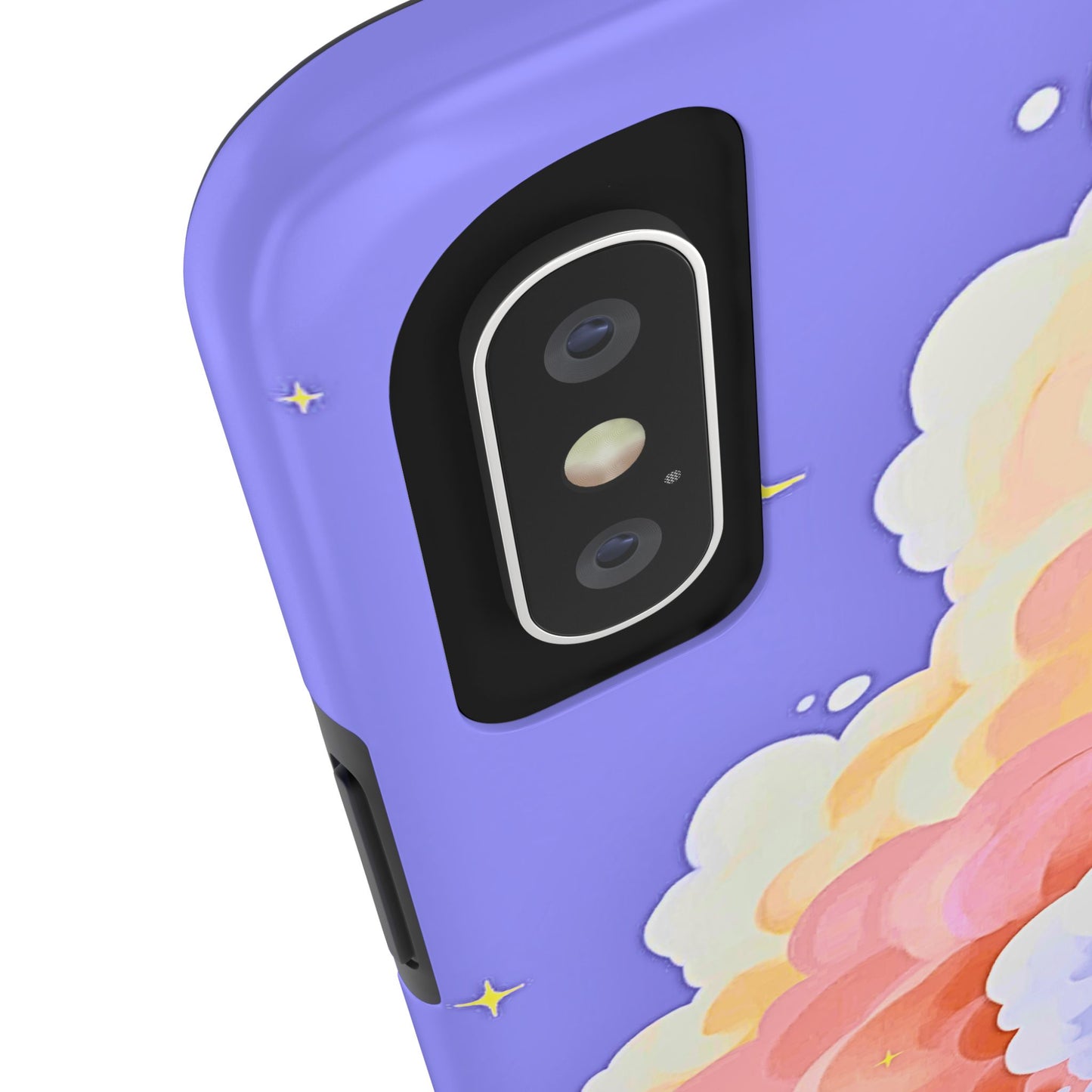 Funda resistente para teléfono con diseño de nubes de colores de ensueño | Estética