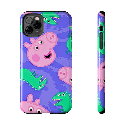 Peppa Pig & George Dinosaur Pattern Tough Phone Case | Cartoons - Peppa Pig