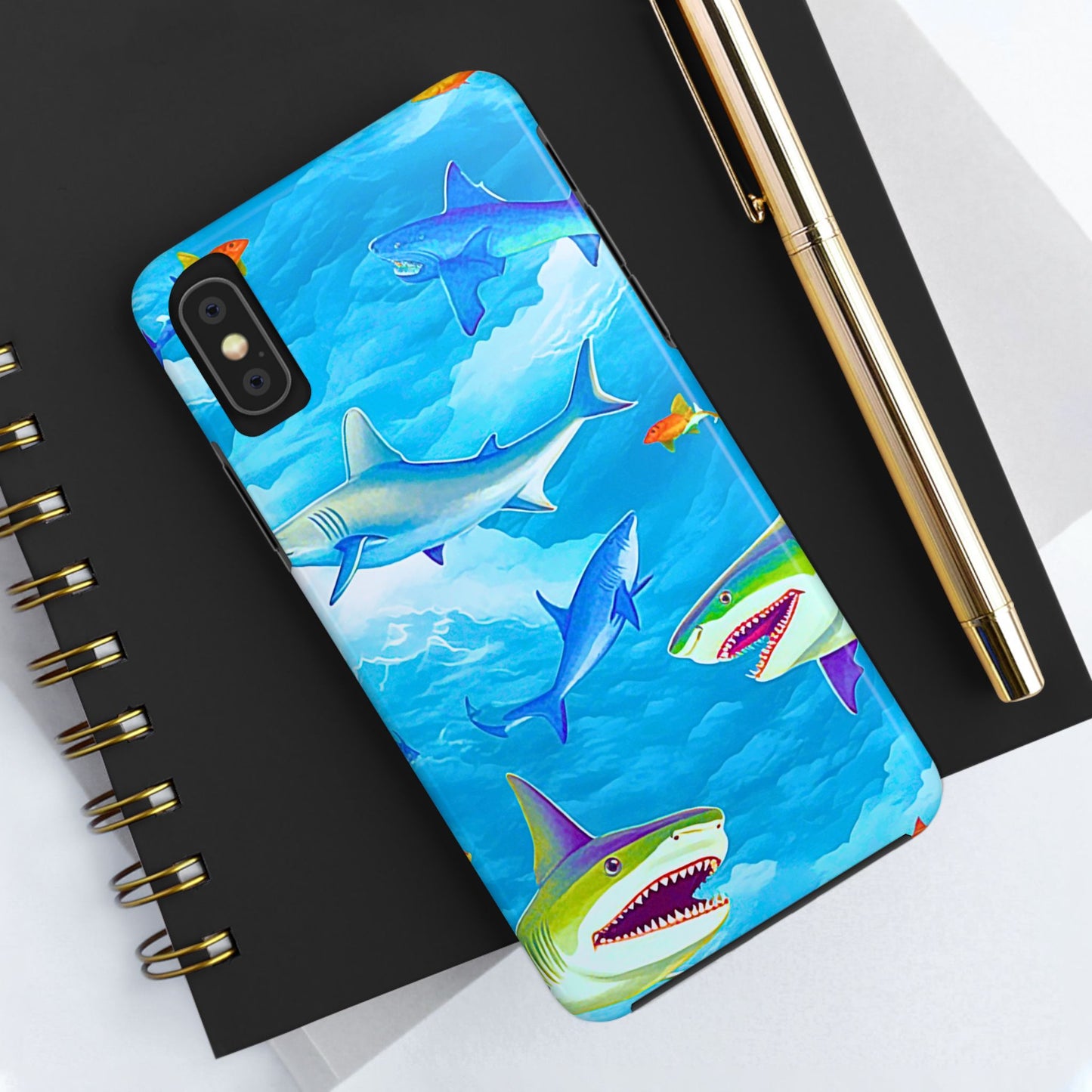 Sharks in the Sky Pattern Style Tough Phone Case | Animals