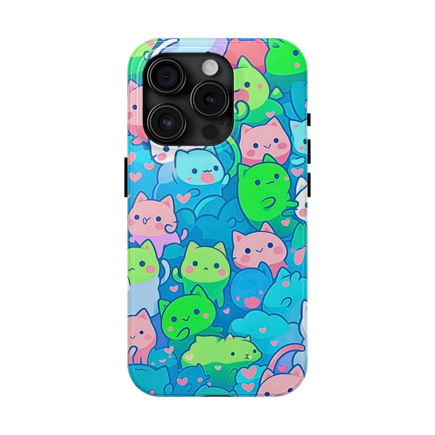 Cute Colorful Cats Pattern Style Tough Phone Case | Animals