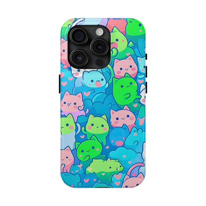 Cute Colorful Cats Pattern Style Tough Phone Case | Animals
