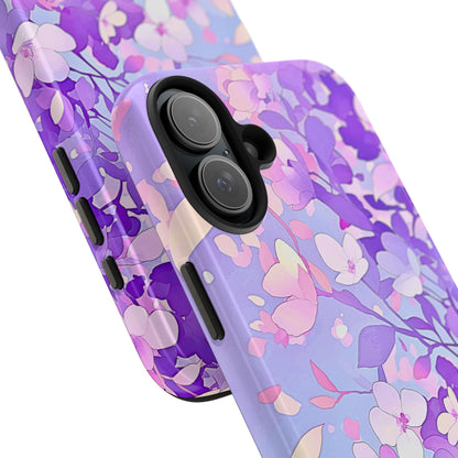 Funda resistente para teléfono con delicados estampados florales en tonos pastel | Estética