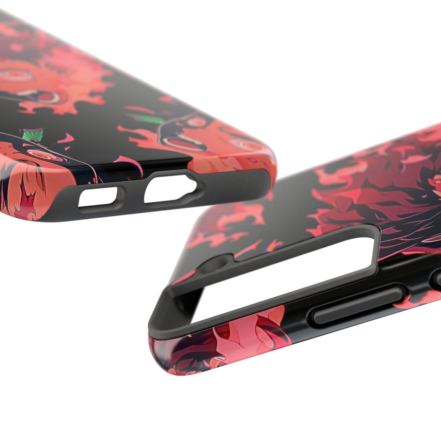 Tanjiro Kamado Flamed Style Black Tough Phone Case | Anime - Demon Slayer