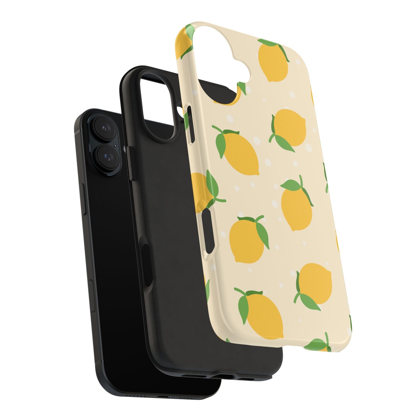 Cute Aesthetic Lemon Pattern Citrus Design Tough Phone Case | Food