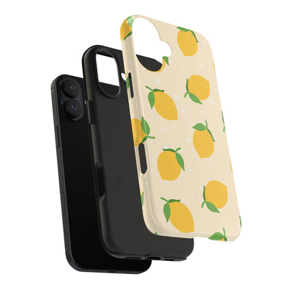 Cute Aesthetic Lemon Pattern Citrus Design Tough Phone Case | Food