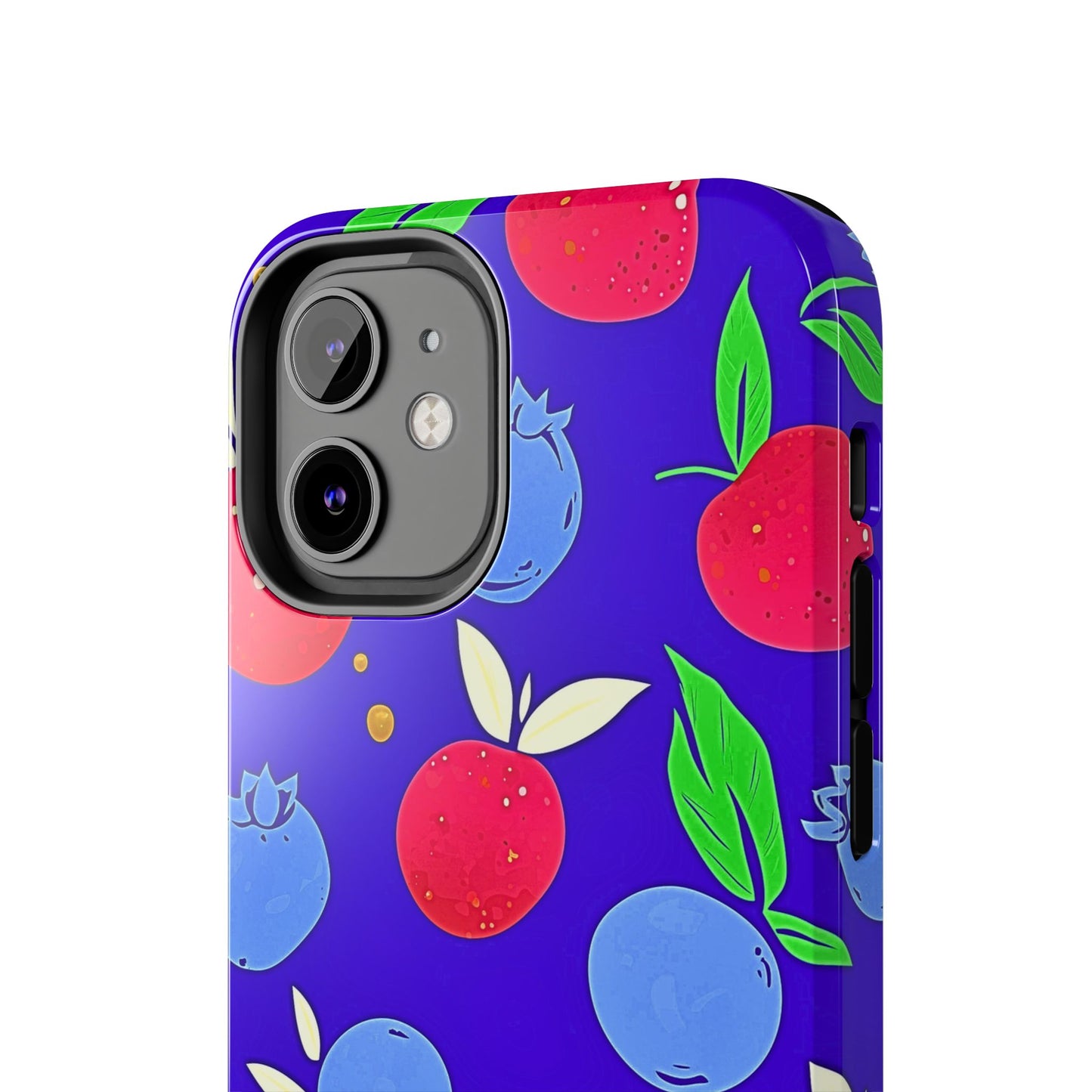 Funda resistente para teléfono con diseño de arándanos y fresas | Estética