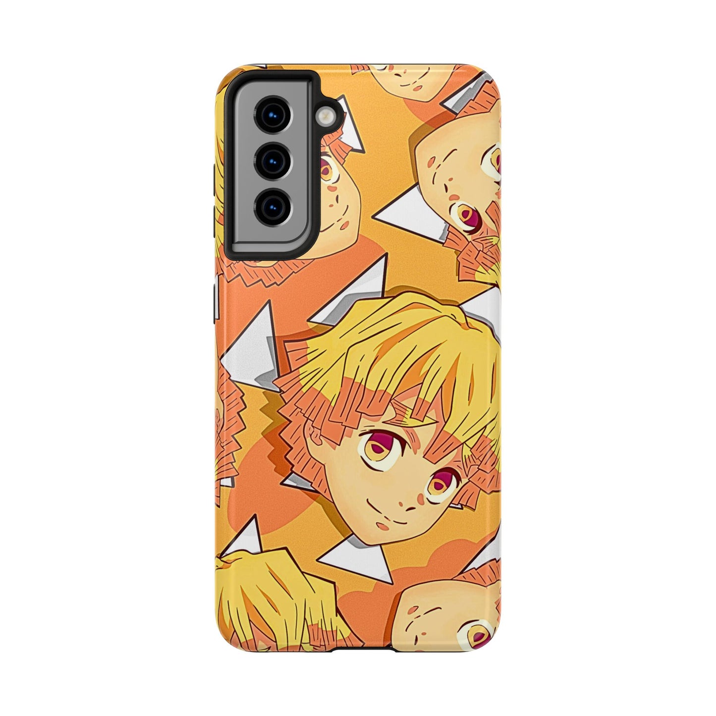 Zenitsu Agatsuma Haori Head Pattern Tough Phone Case | Anime - Demon Slayer