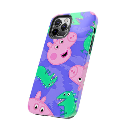 Peppa Pig & George Dinosaur Pattern Tough Phone Case | Cartoons - Peppa Pig