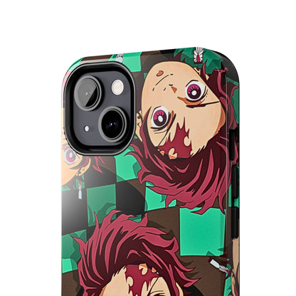 Tanjiro Kamado Head Pattern Tough Phone Case | Anime - Demon Slayer
