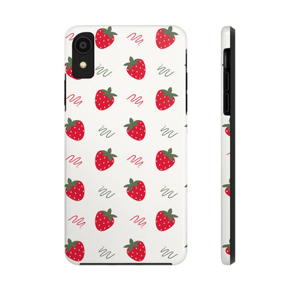 Strawberry Doodle Delight Tough Phone Case | Food