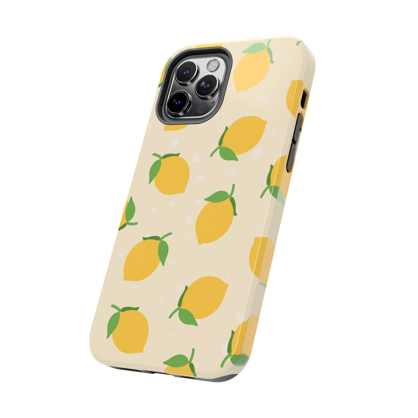 Cute Aesthetic Lemon Pattern Citrus Design Tough Phone Case | Food