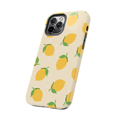 Cute Aesthetic Lemon Pattern Citrus Design Tough Phone Case | Food