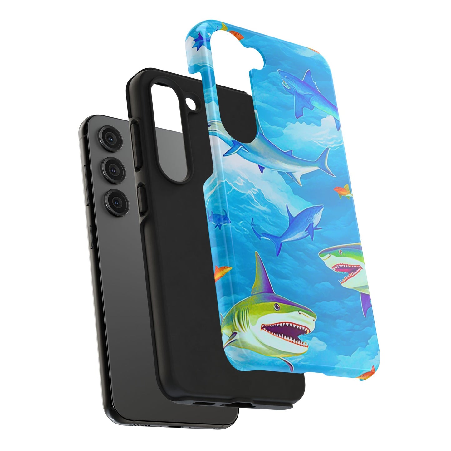 Sharks in the Sky Pattern Style Tough Phone Case | Animals
