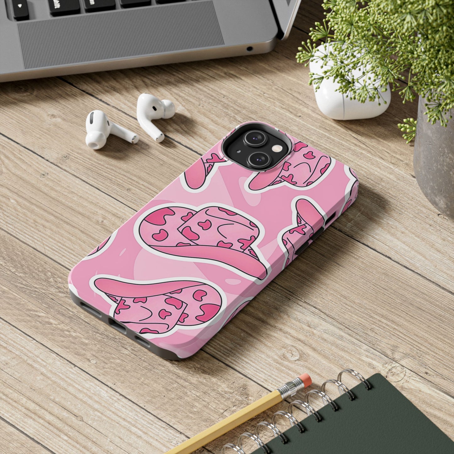 Pink Cowboy Hat Preppy Tough Phone Case | Aesthetic