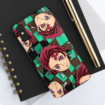 Tanjiro Kamado Head Pattern Tough Phone Case | Anime - Demon Slayer