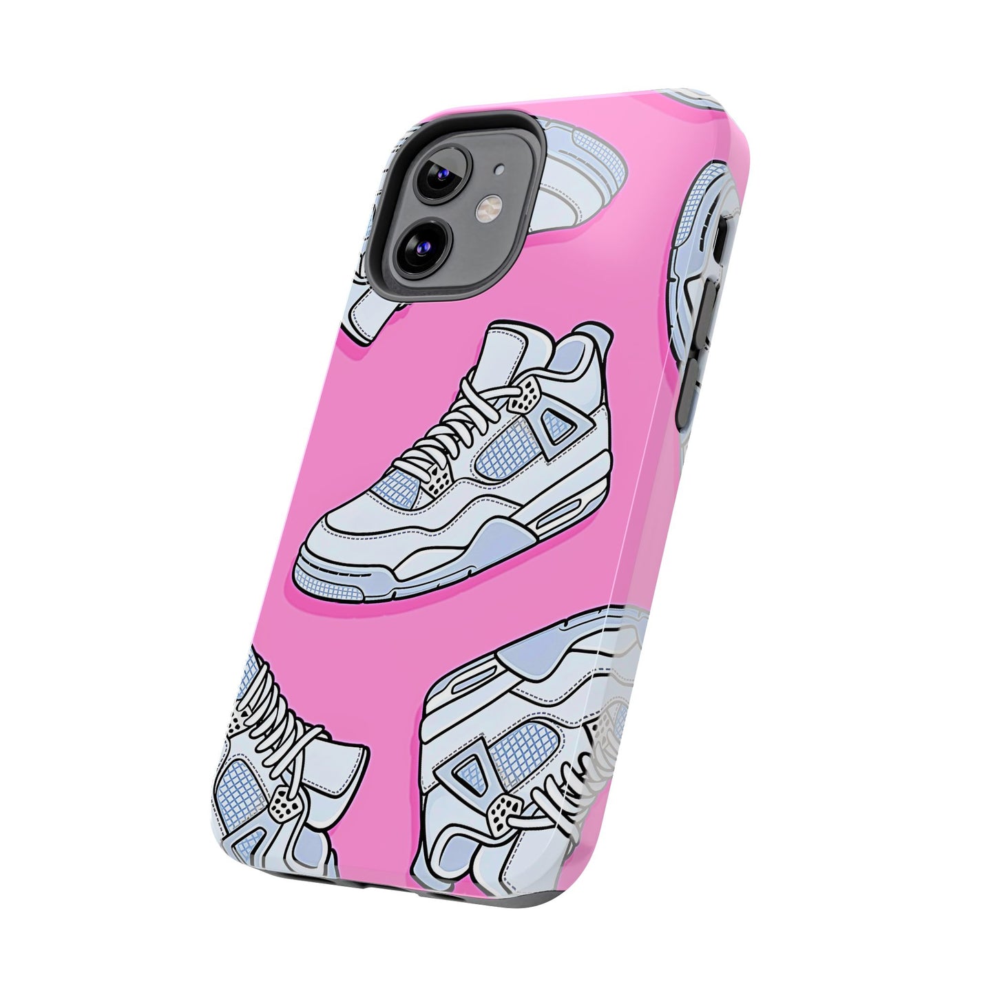 Funda resistente para teléfono con diseño de zapatillas Jordan 4 blancas | Estética