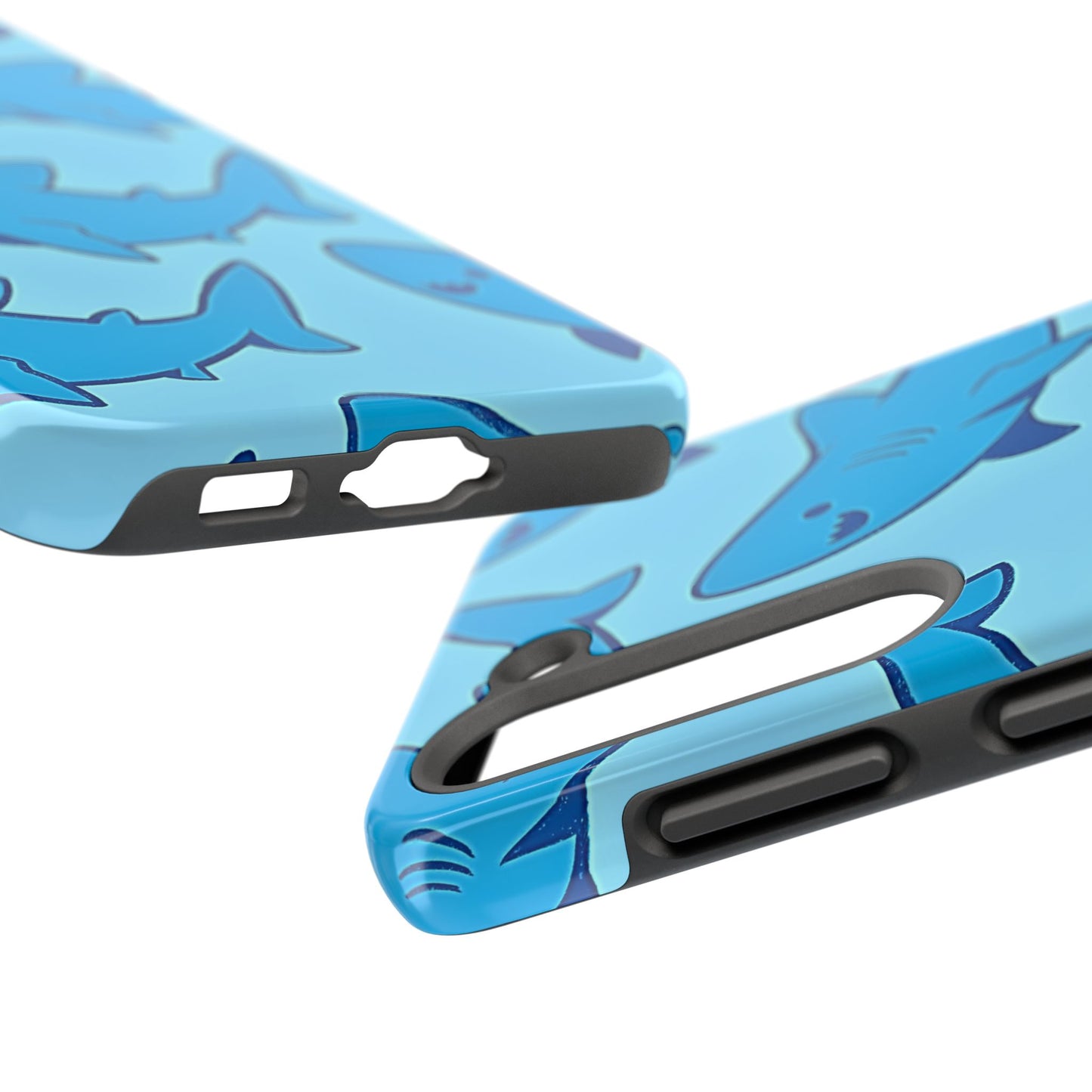 Smiley Shark Fun Pattern Tough Phone Case | Animals