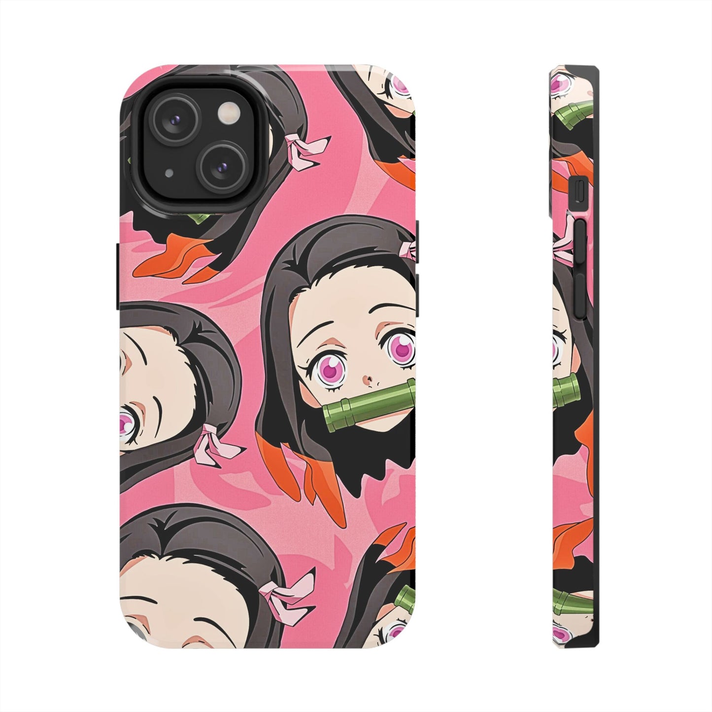 Nezuko Kamado Head Pattern Tough Phone Case | Anime - Demon Slayer
