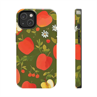 Funda/Cubierta resistente para teléfono con diseño de manzanas y bayas | Estética