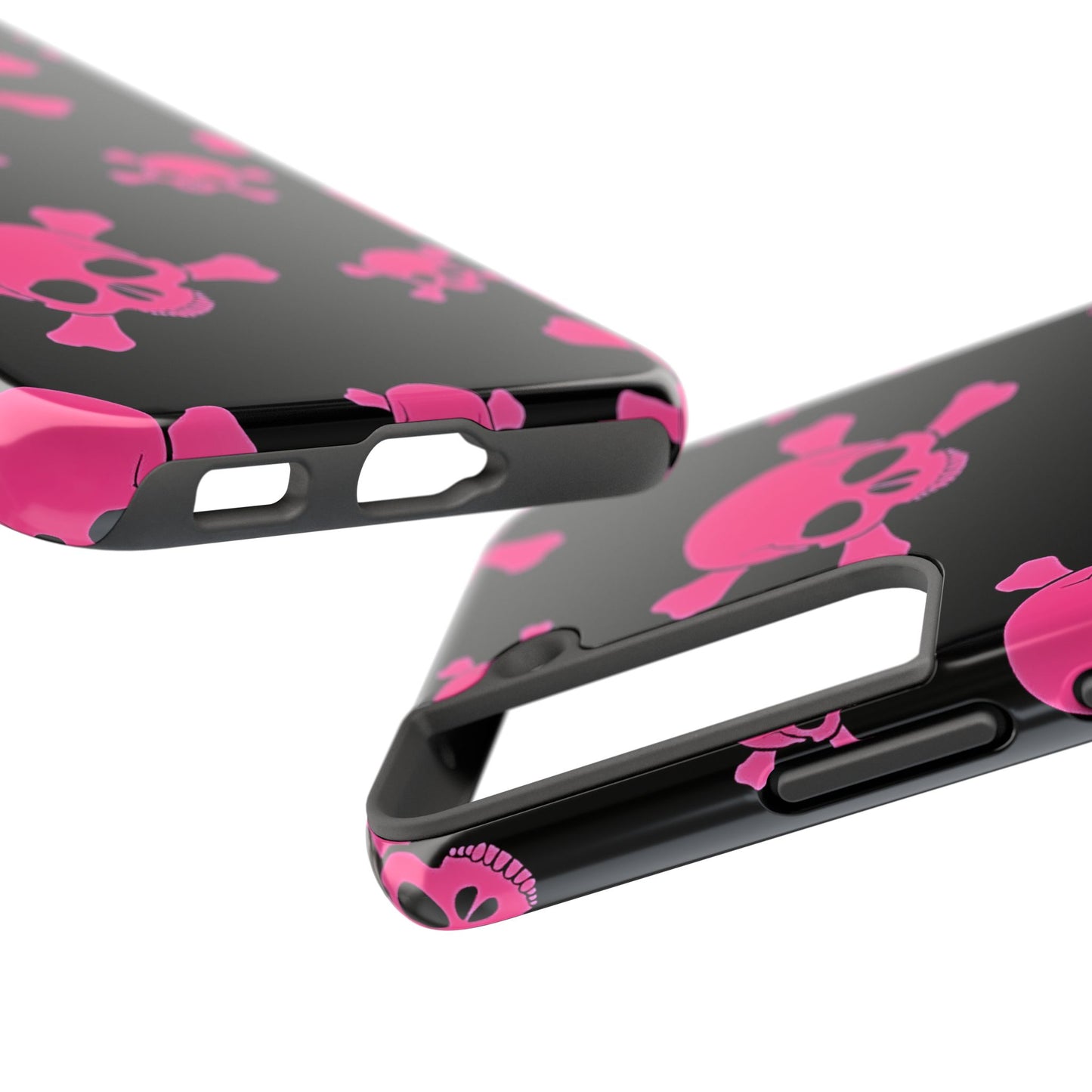 Funda resistente para teléfono estilo emo con calavera rosa | Estética