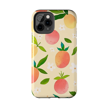 Mango Orange Fruit Pattern Tough Phone Case | Aesthetic