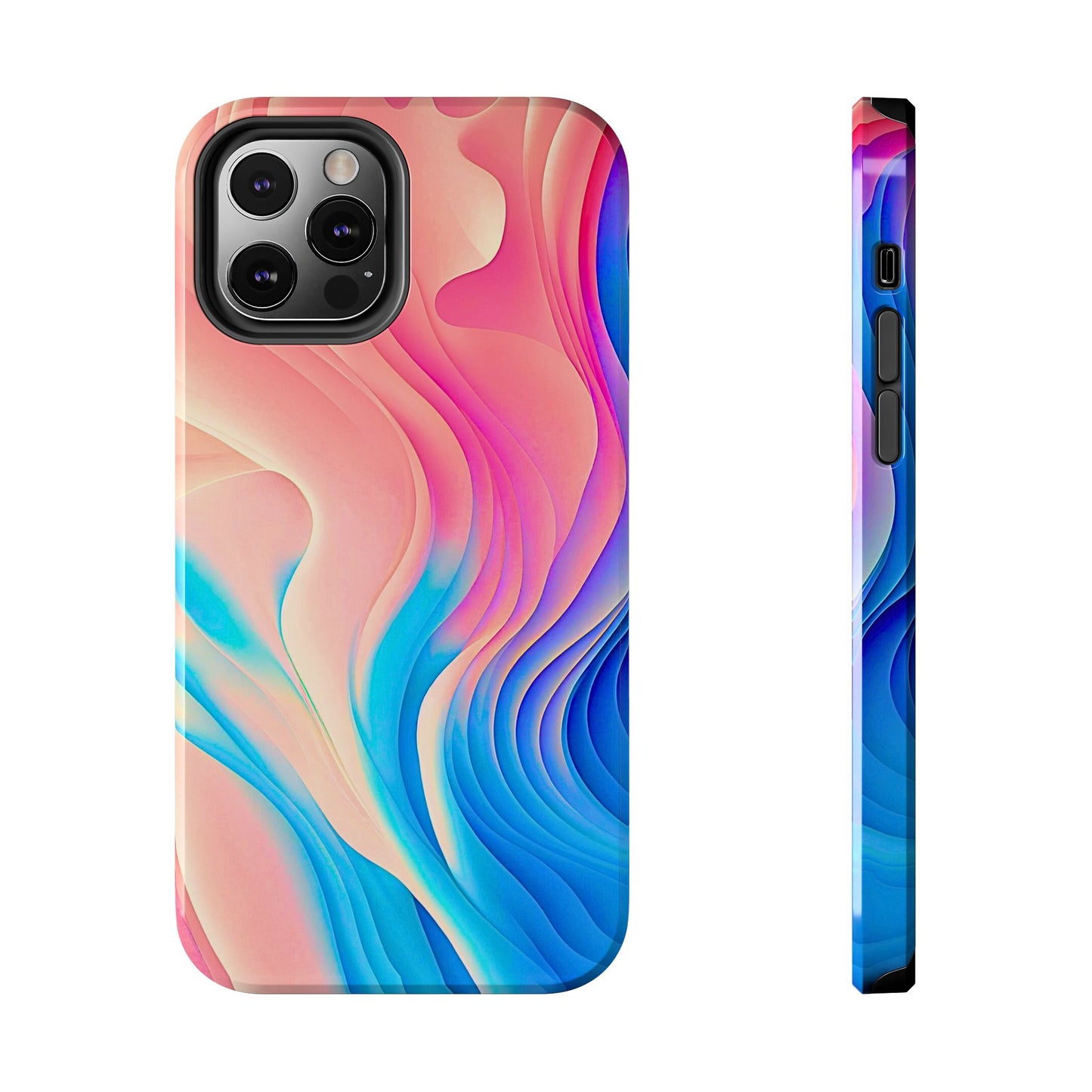 Abstract Pastel Waves Tough Phone Case | Aesthetic