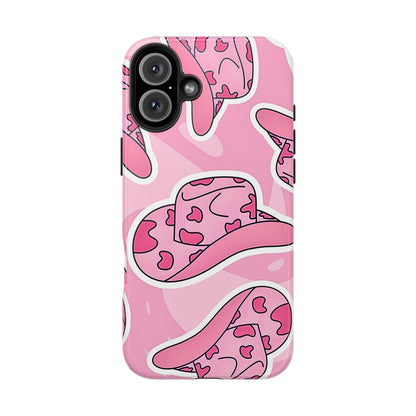 Pink Cowboy Hat Preppy Tough Phone Case | Aesthetic
