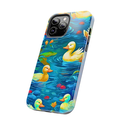 Ducks in the Pond Pattern Style Tough Phone Case | Animals