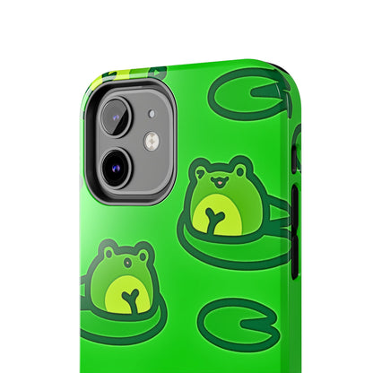 Cute Green Frogs Pattern Tough Phone Case | Animals
