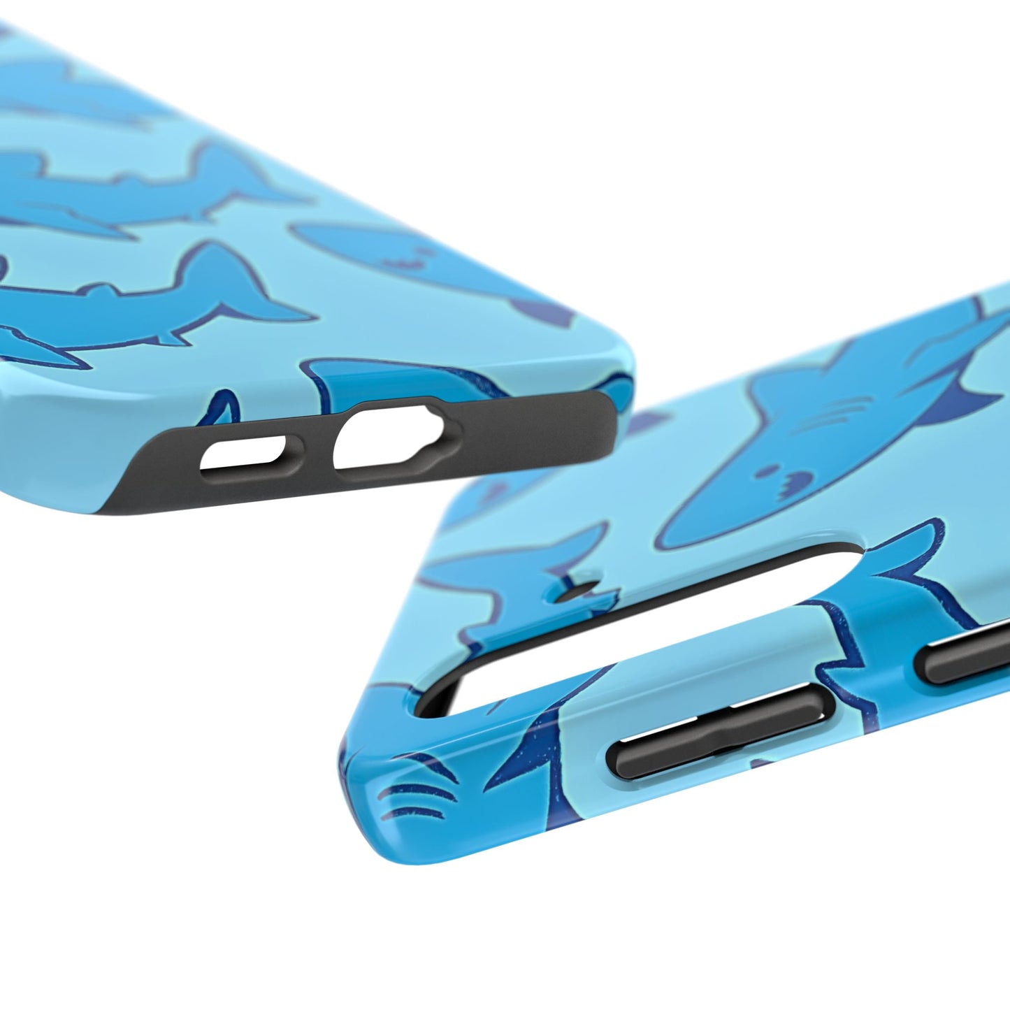 Smiley Shark Fun Pattern Tough Phone Case | Animals