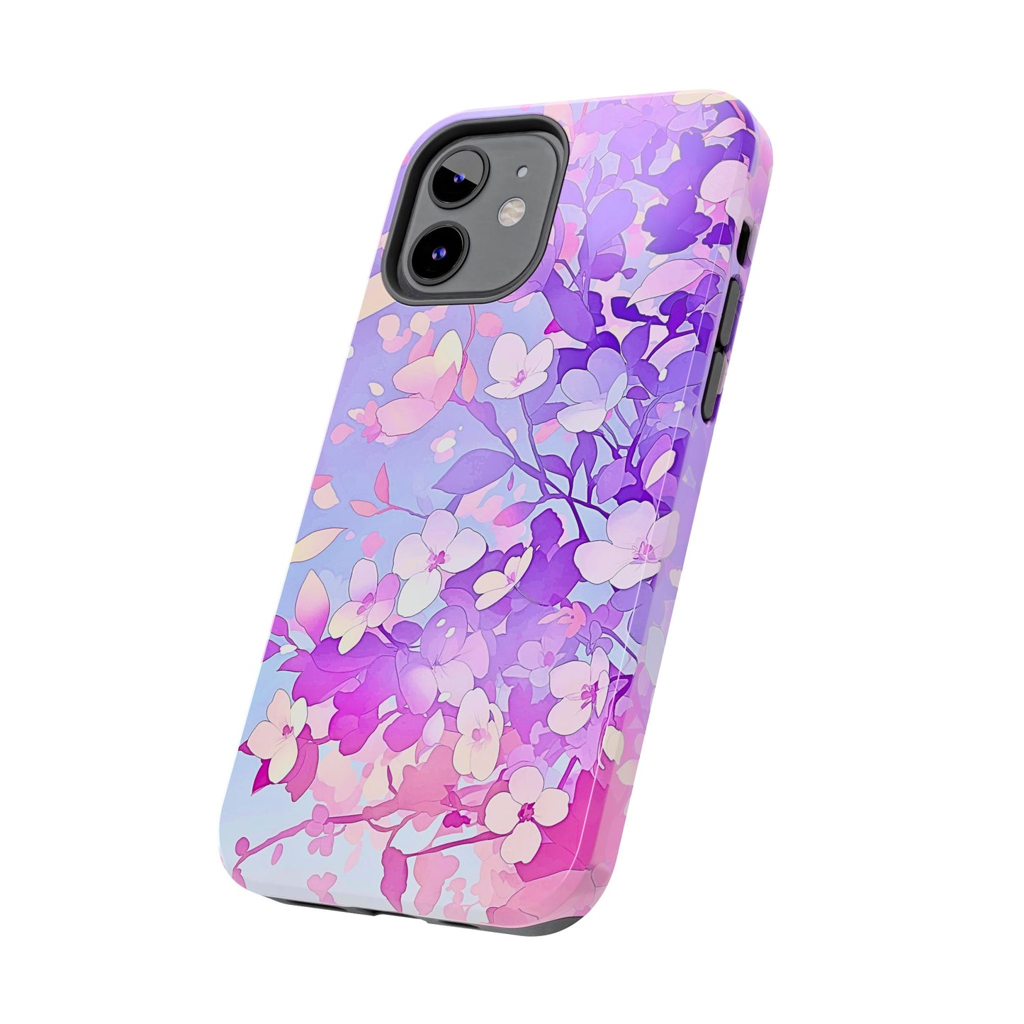 Funda resistente para teléfono con delicados estampados florales en tonos pastel | Estética
