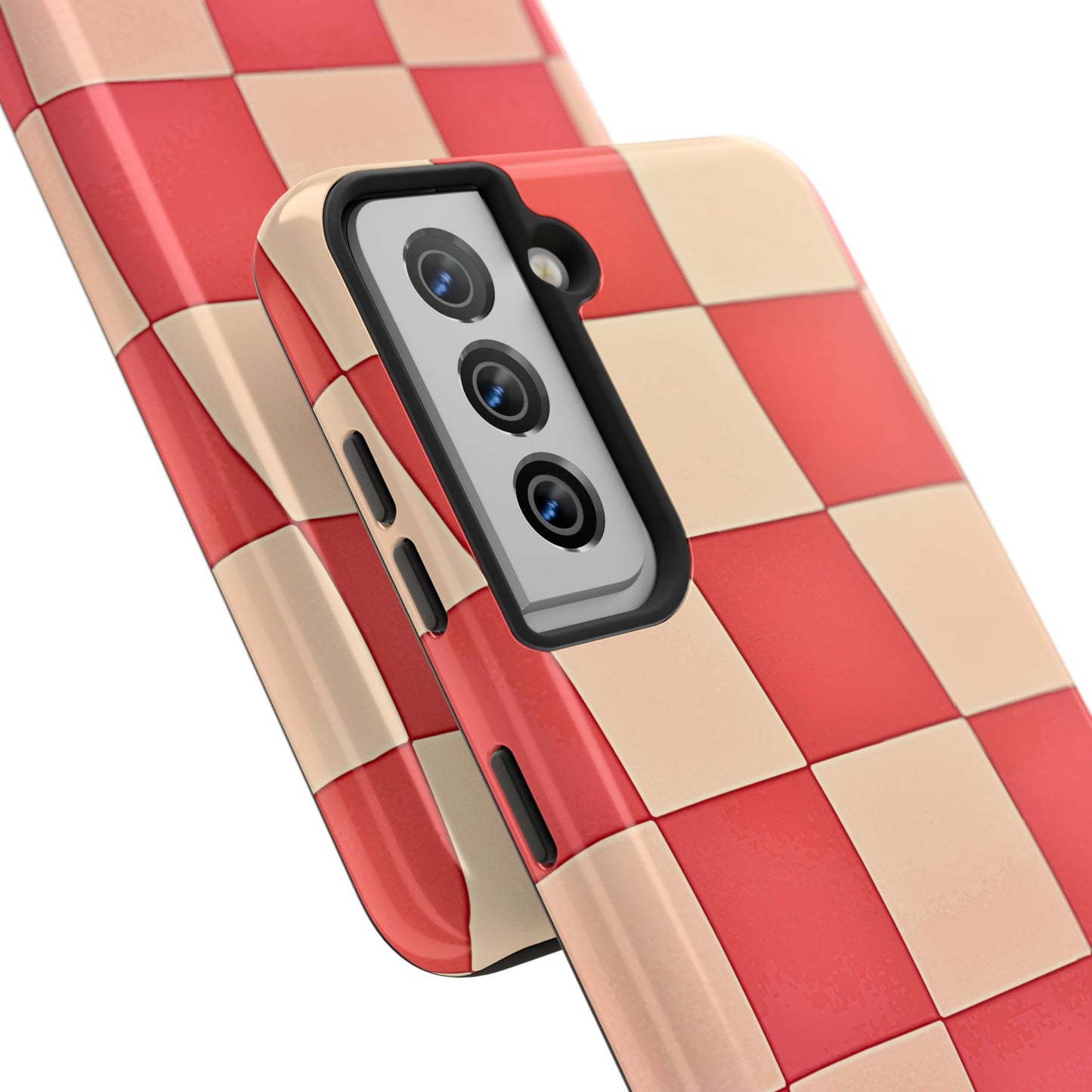 Preppy Checkered Pink Tough Phone Case | Aesthetic