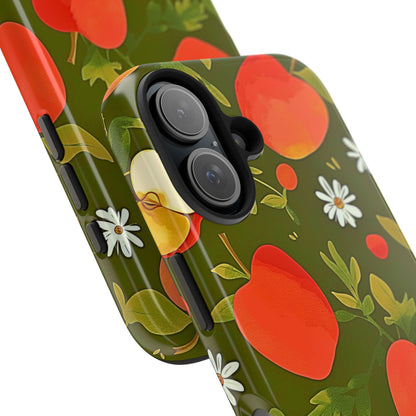 Funda/Cubierta resistente para teléfono con diseño de manzanas y bayas | Estética