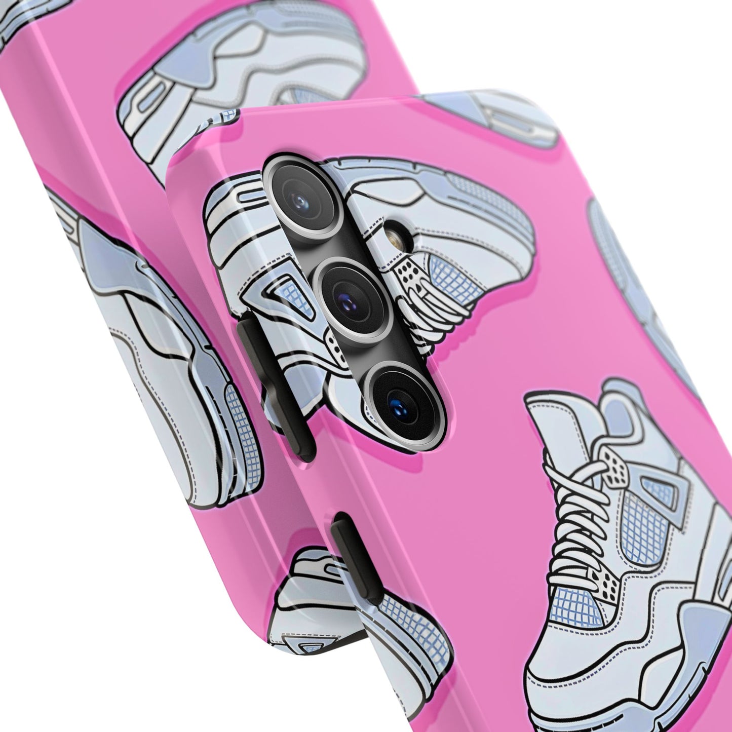 Funda resistente para teléfono con diseño de zapatillas Jordan 4 blancas | Estética