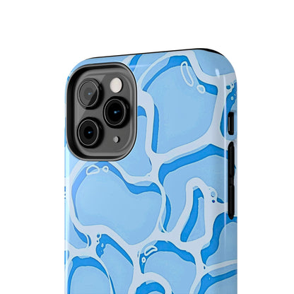 Funda resistente para teléfono con estampado de agua de piscina | Estética