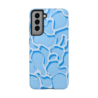 Funda resistente para teléfono con estampado de agua de piscina | Estética