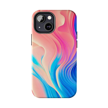 Abstract Pastel Waves Tough Phone Case | Aesthetic