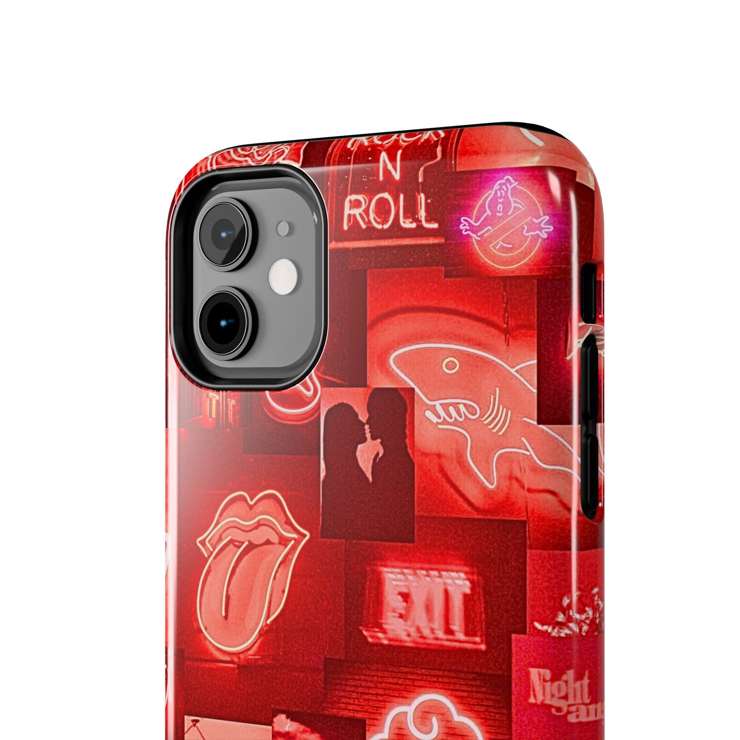 Funda resistente para teléfono con diseño de neón rojo | Estética