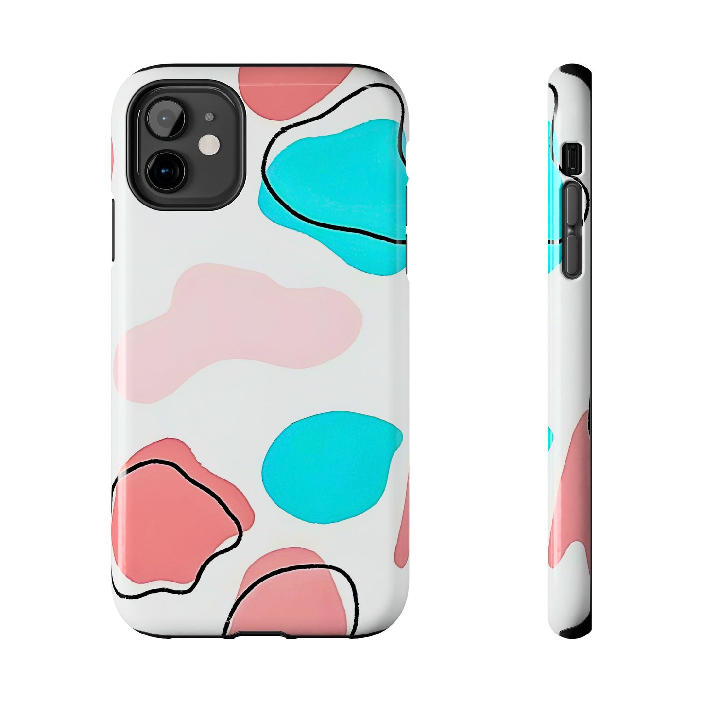 Abstract Shapes Preppy Pastel Style (Version 1) Tough Phone Case | Aesthetic
