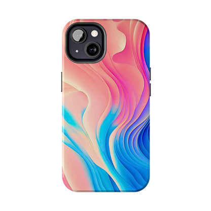 Abstract Pastel Waves Tough Phone Case | Aesthetic