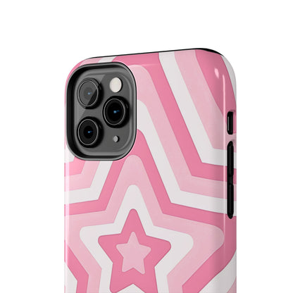 Pink Preppy Star Pattern Style Tough Phone Case | Aesthetic