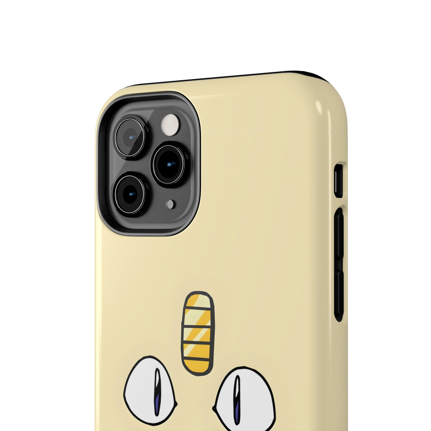 Cat Minimal Gold Coin Face Tough Phone Case | Anime