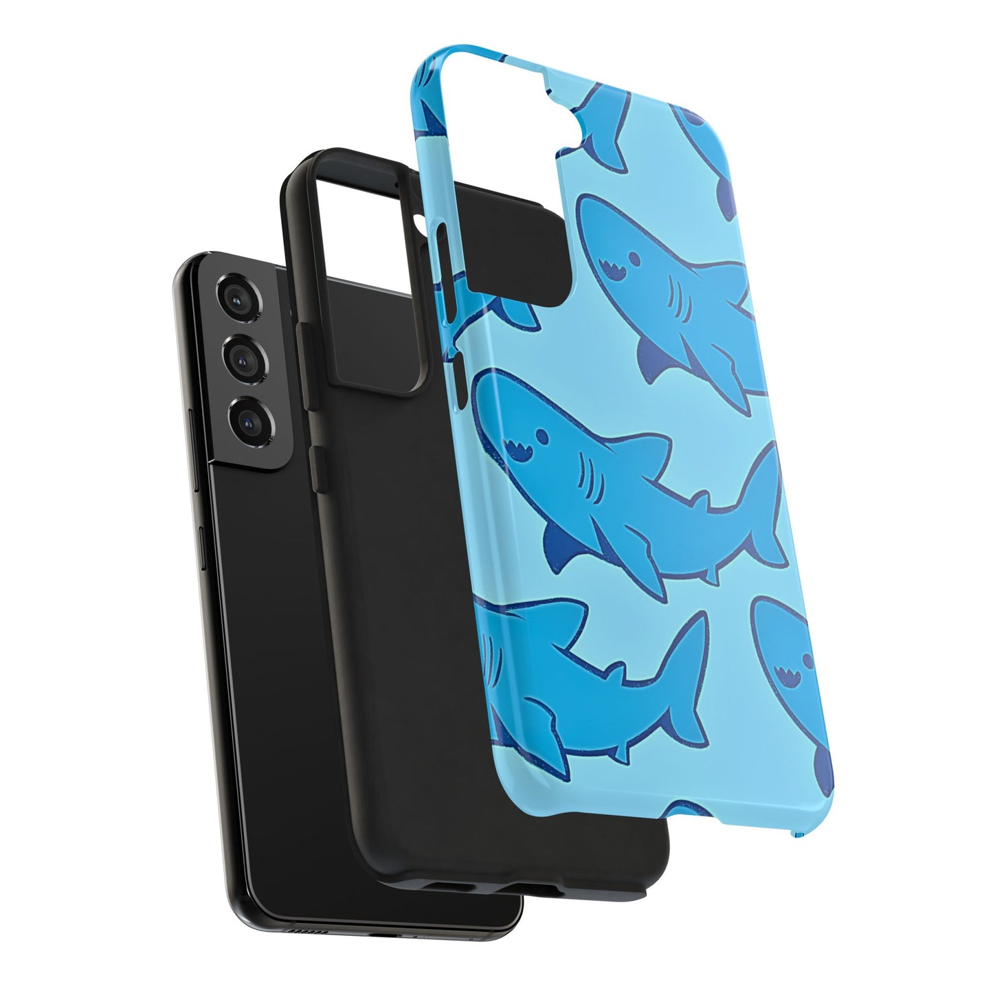 Smiley Shark Fun Pattern Tough Phone Case | Animals
