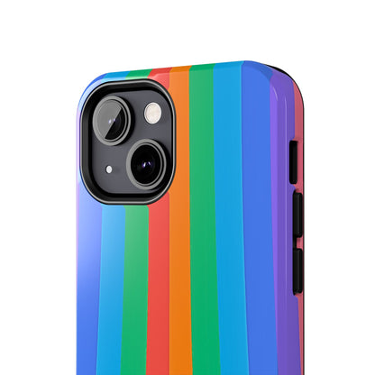 Funda resistente para teléfono con líneas de arcoíris hippies | Estética