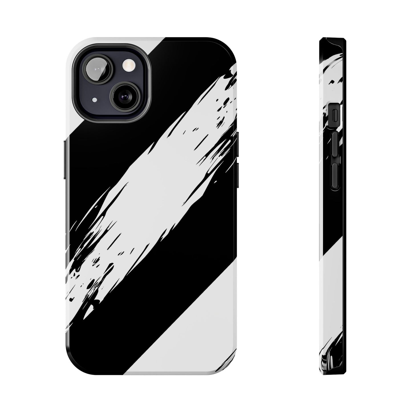 Funda/cubierta resistente para teléfono con rayas diagonales en blanco roto | Estética