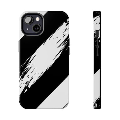 Funda/cubierta resistente para teléfono con rayas diagonales en blanco roto | Estética