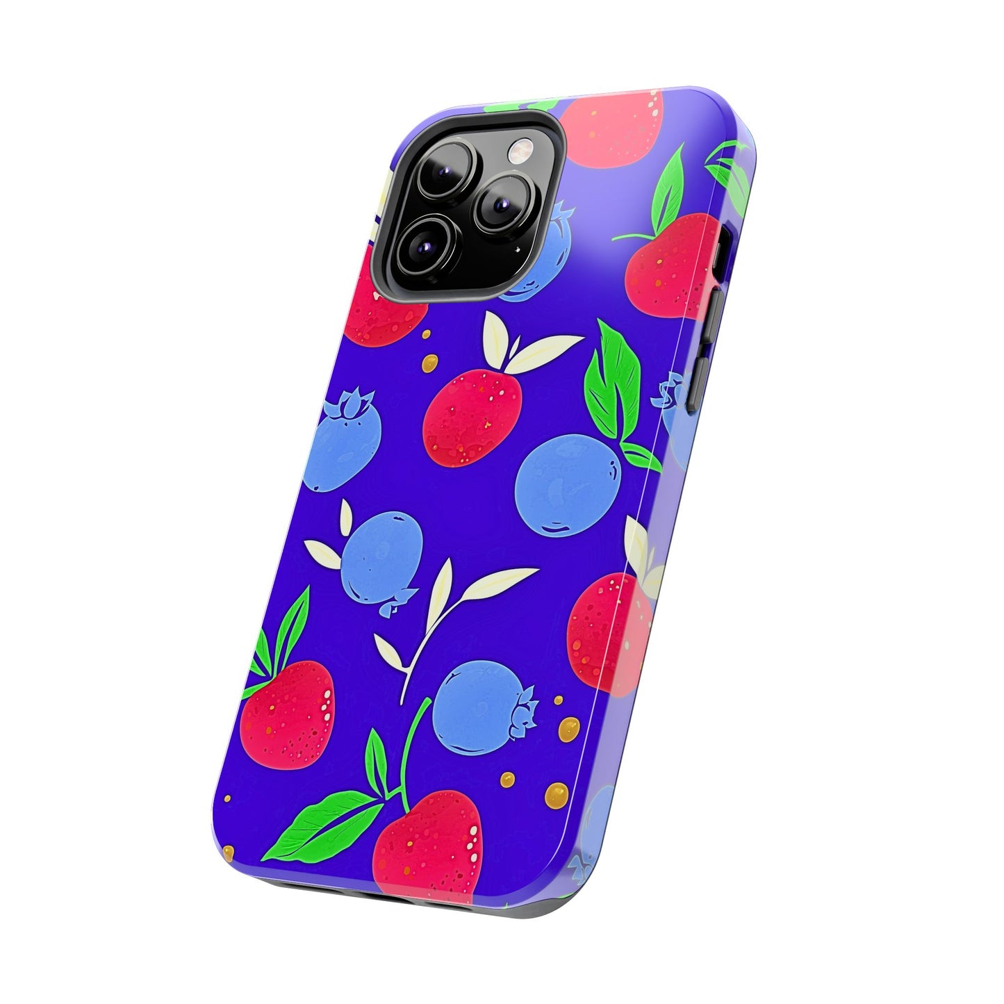 Funda resistente para teléfono con diseño de arándanos y fresas | Estética